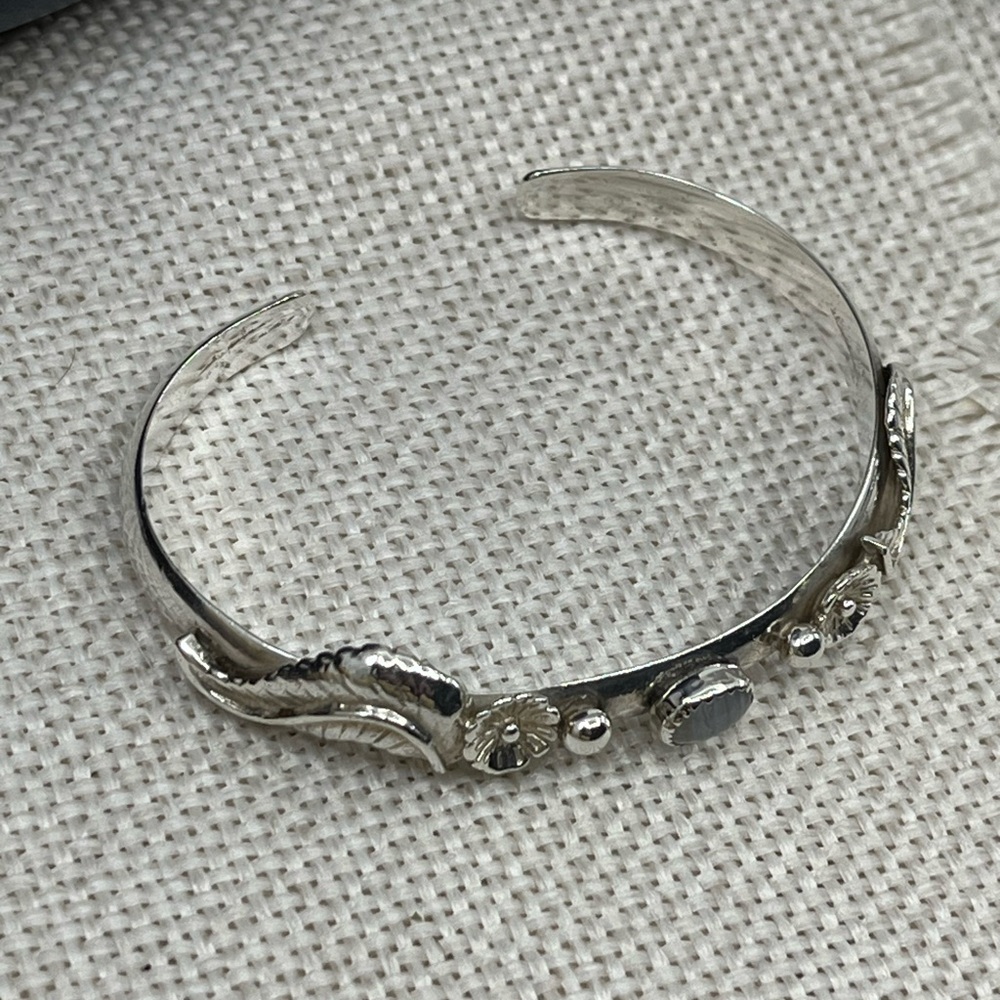 Vintage 90s Sterling Silver Handmade Cuff Bracelet – Florida Keys Design - Picture 3 of 17